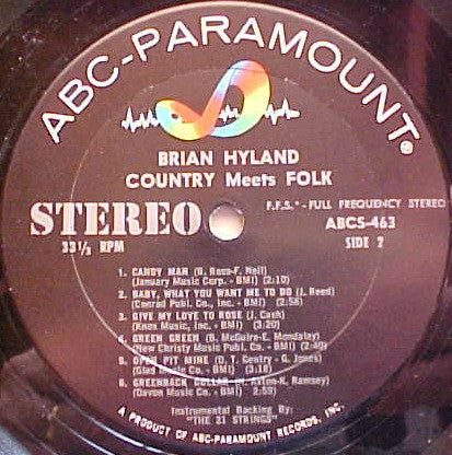 Hyland, Brian - Country Meets Folk (VG) (Vinyl LP)