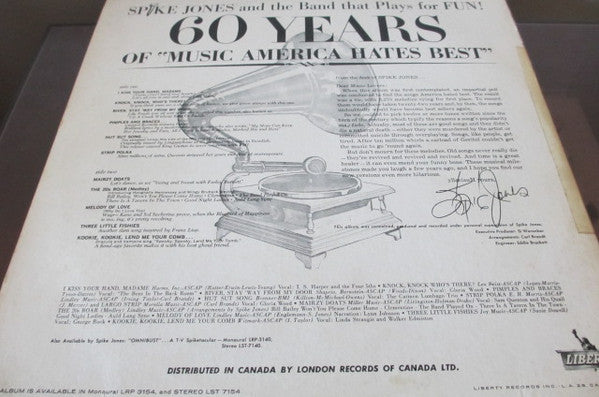 Jones, Spike And The Band That Plays For Fun - 60 Years Of "Music America Hates Best" (45, VG) (Vinyl LP)