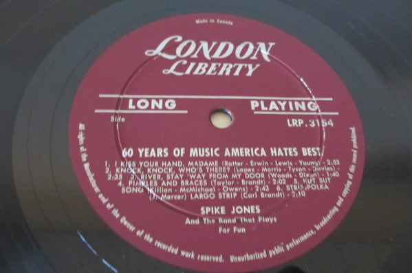 Jones, Spike And The Band That Plays For Fun - 60 Years Of "Music America Hates Best" (45, VG) (Vinyl LP)