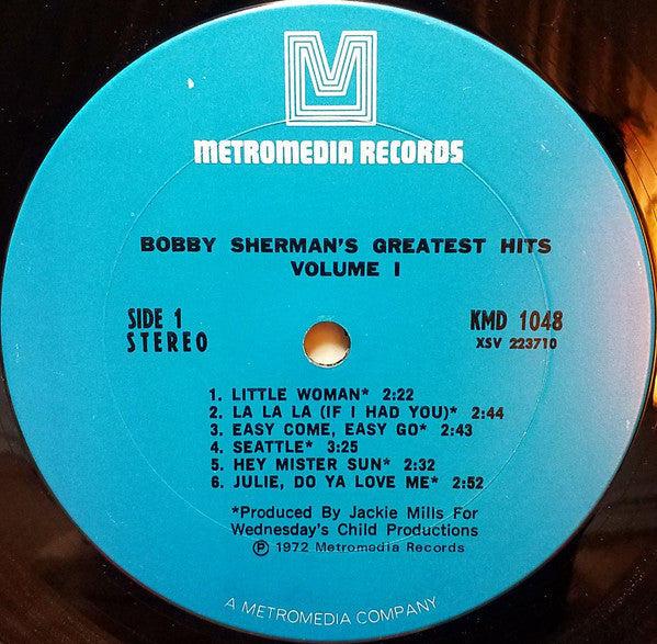 Sherman, Bobby - Bobby Sherman's Greatest Hits Volume I (Vinyl, VG) (Vinyl LP)