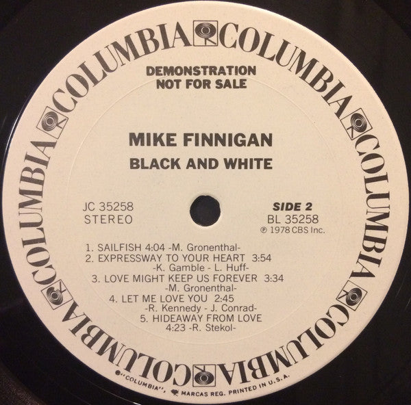 Finnigan, Mike - Black & White (NM or M-) (Vinyl LP)