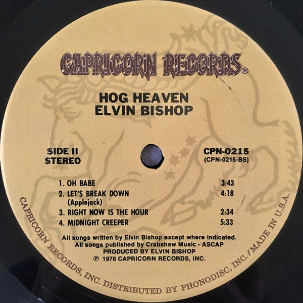 Bishop, Elvin - Hog Heaven (VG+) (Vinyl LP)