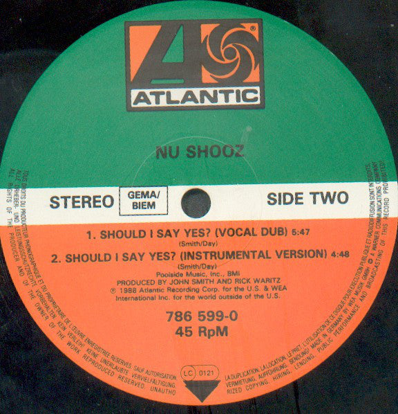 Nu Shooz - Should I Say Yes? (VG+) (Vinyl LP)