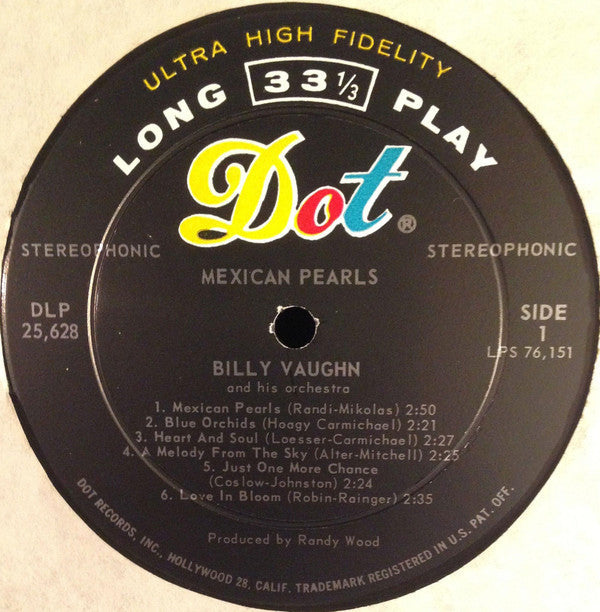 Vaughn, Billy - Mexican Pearls (VG) (Vinyl LP)