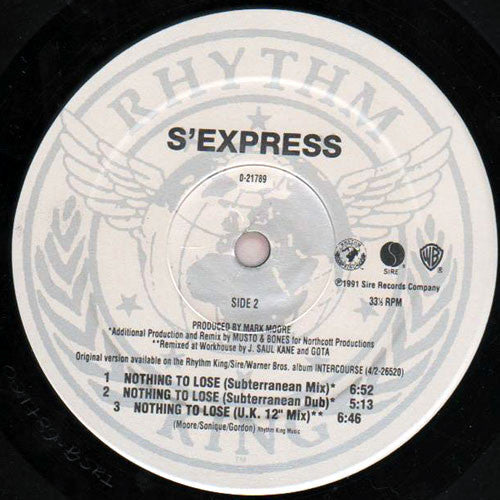 S'Express - Nothing To Lose (VG+) (Vinyl LP)