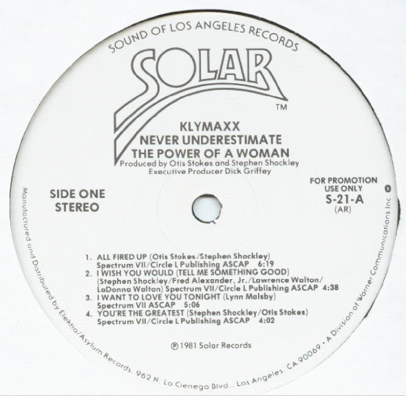 Klymaxx - Never Underestimate The Power Of A Woman (NM or M-) (Vinyl LP)
