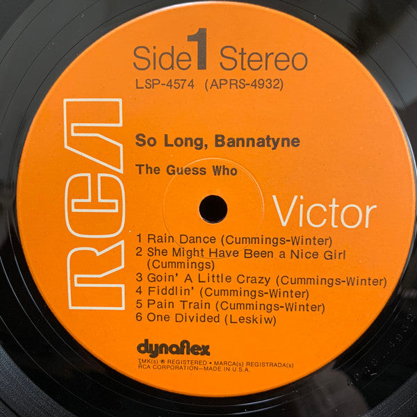 Guess Who - So Long, Bannatyne (VG) (Vinyl LP)
