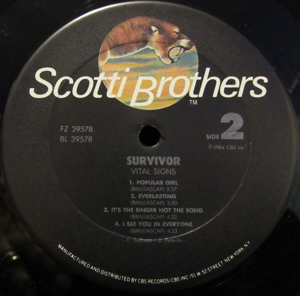 Survivor - Vital Signs (VG+) (Vinyl LP)