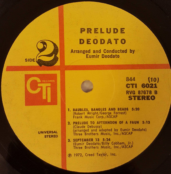 Deodato - Prelude (Vinyl, NM or M-) (Vinyl LP)