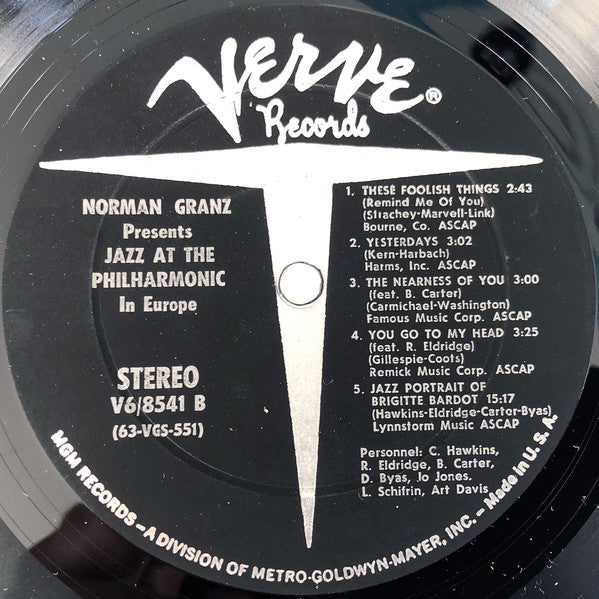 Jazz At The Philharmonic - Norman Granz Presents "Jazz At The Philharmonic" In Europe (Vinyl, VG) (Vinyl LP)