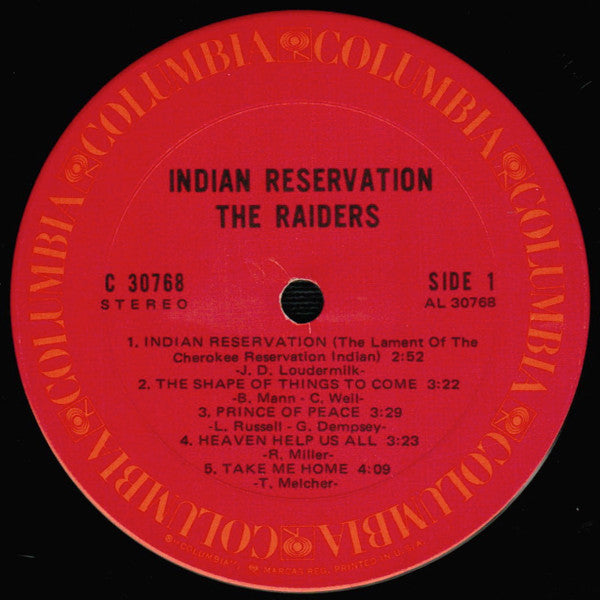 Raiders - Indian Reservation (VG) (Vinyl LP)