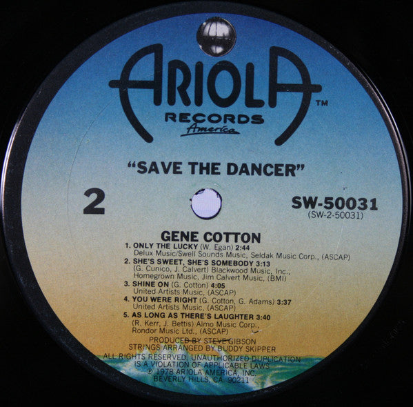 Cotton, Gene - Save The Dancer (Vinyl, VG) (Vinyl LP)