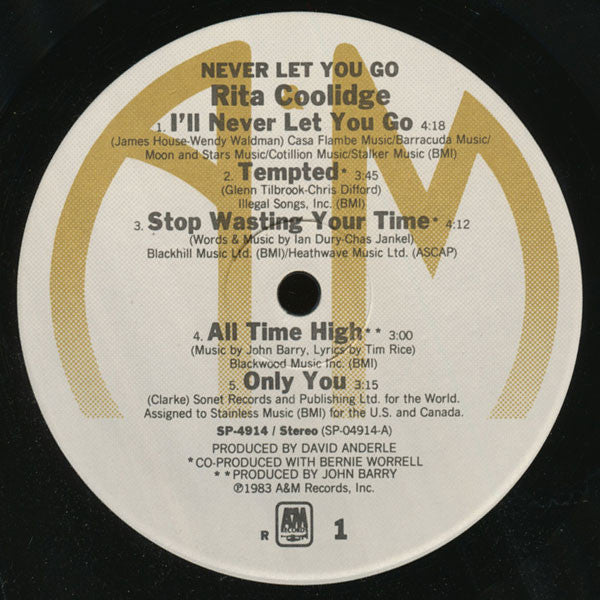 Coolidge, Rita - Never Let You Go (VG+) (Vinyl LP)