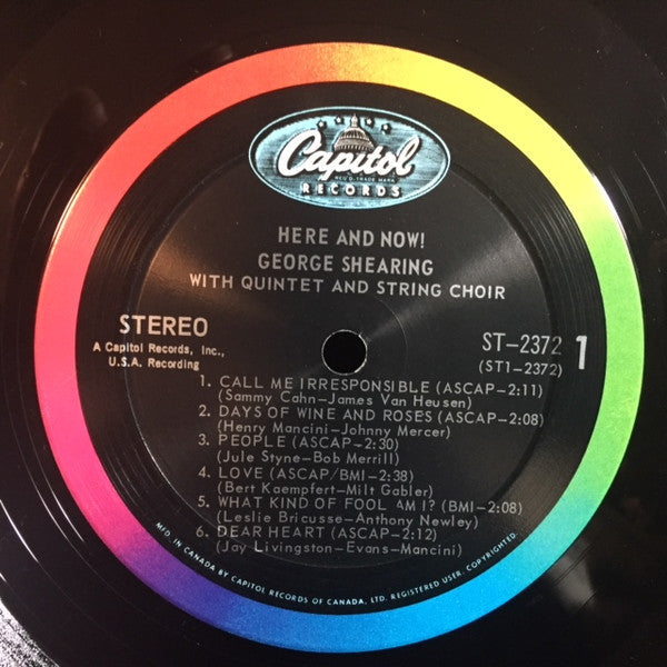 Shearing, George Quintet With String Choir - Here & Now! (VG+) (Vinyl LP)