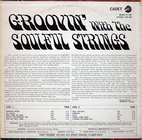 Soulful Strings - Groovin' With The Soulful Strings (VG+) (Vinyl LP)