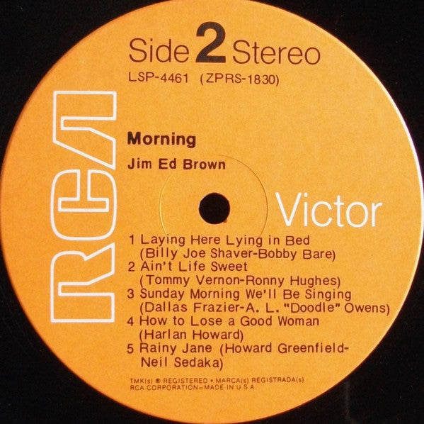 Brown, Jim Ed - Morning (Vinyl, VG+) (Vinyl LP)