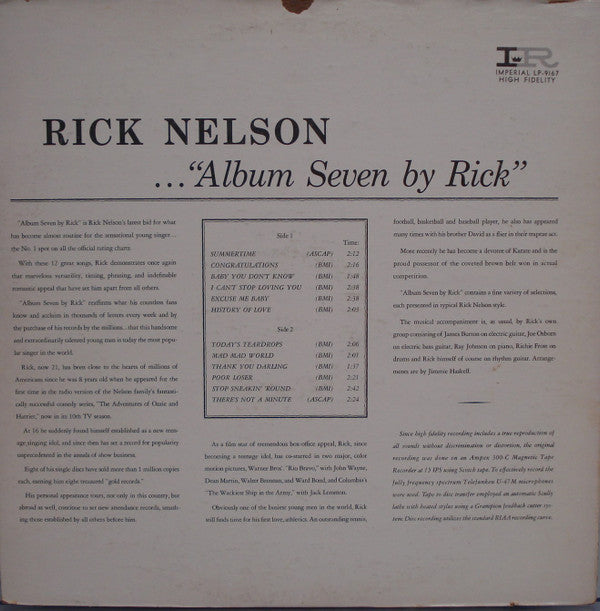 Nelson, Rick - Album Seven By Rick (VG) (Vinyl LP)