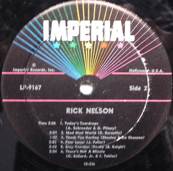 Nelson, Rick - Album Seven By Rick (VG) (Vinyl LP)