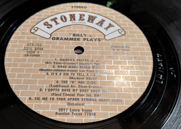 Grammer, Billy - Billy Grammer Plays (VG) (Vinyl LP)