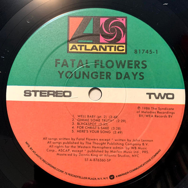 Fatal Flowers - Younger Days (VG+) (Vinyl LP)