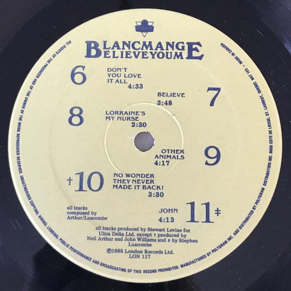 Blancmange - Believe You Me (M) (Vinyl LP)