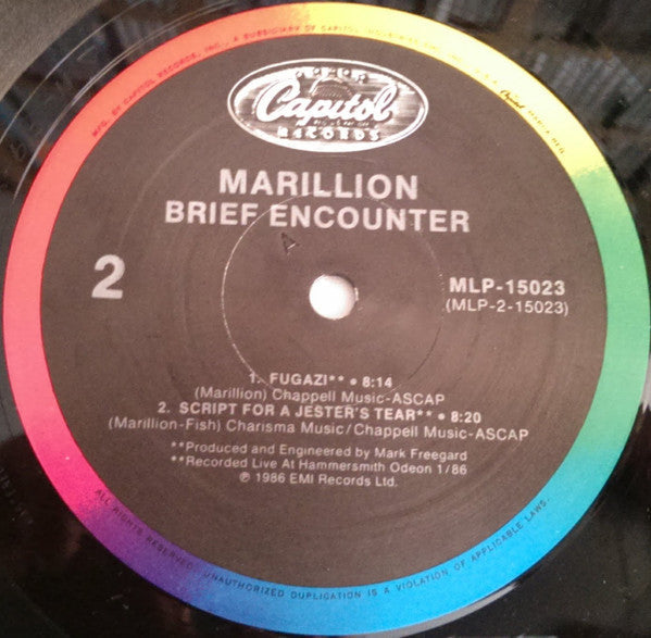 Marillion - Brief Encounter (VG) (Vinyl LP)