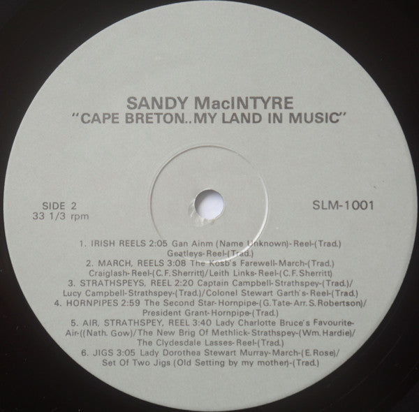 MacIntyre, Sandy - Cape Breton....My Land In Music (VG+) (Vinyl LP)