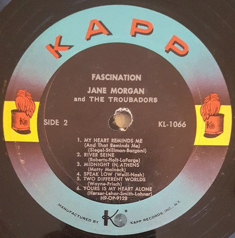 Morgan, Jane And The Troubadors - Fascination (VG+) (Vinyl LP)