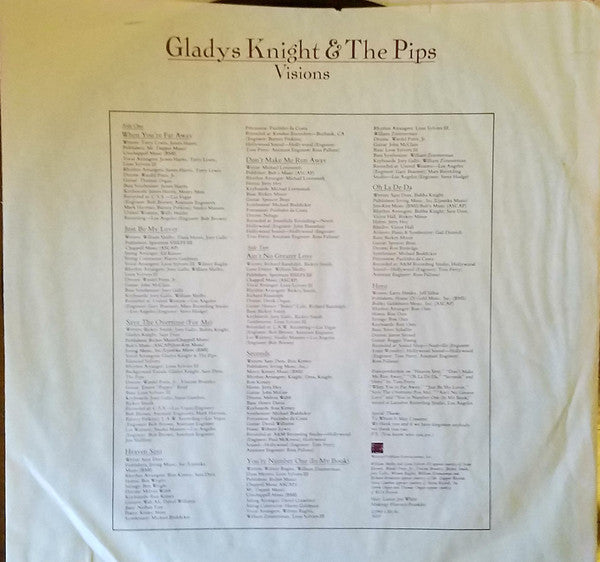 Knight, Gladys & The Pips - Visions (VG) (Vinyl LP)