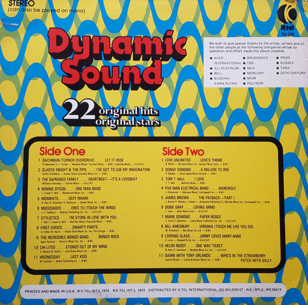 Various - Dynamic Sound (Vinyl, VG) (Vinyl LP)