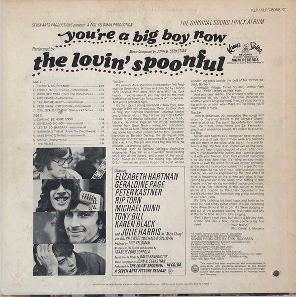 Lovin' Spoonful - You're A Big Boy Now (The Original Sound Track Album) (VG+) (Vinyl LP)