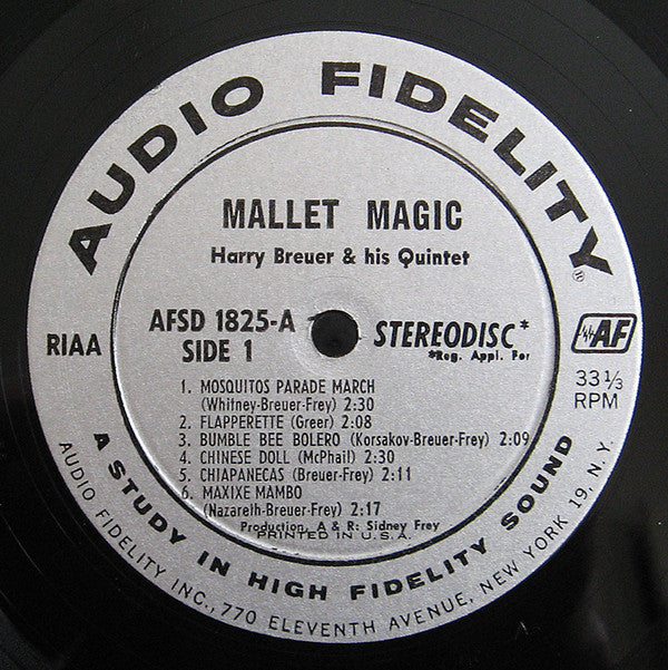 Breuer, Harry And His Quintet - Mallet Magic (VG) (Vinyl LP)