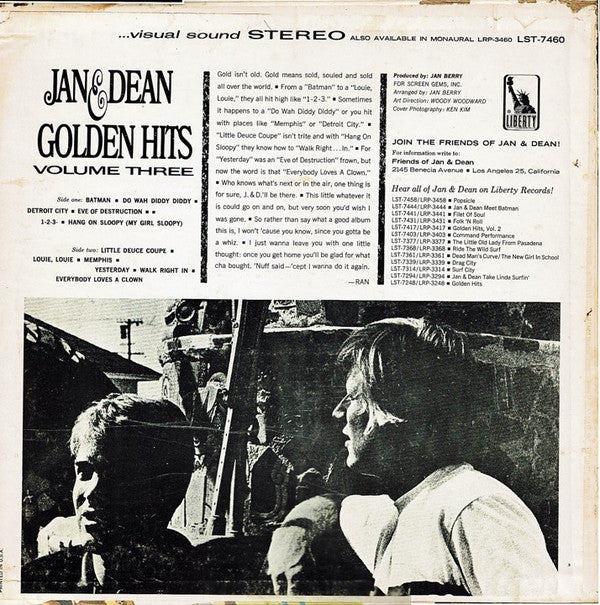 Jan & Dean - Golden Hits Volume Three (Vinyl, VG) (Vinyl LP)