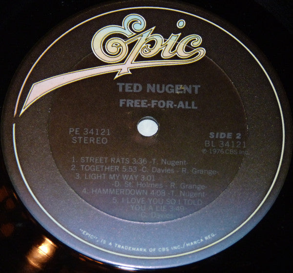 Nugent, Ted - Free-For-All (VG+) (Vinyl LP)