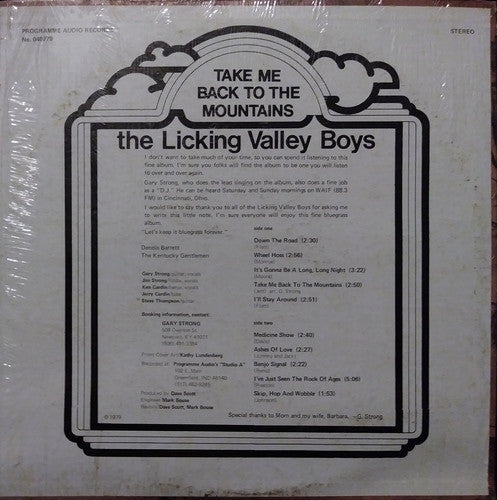 Strong, Gary And The Licking Valley Boys - Take Me Back To The Mountains (VG+) (Vinyl LP)