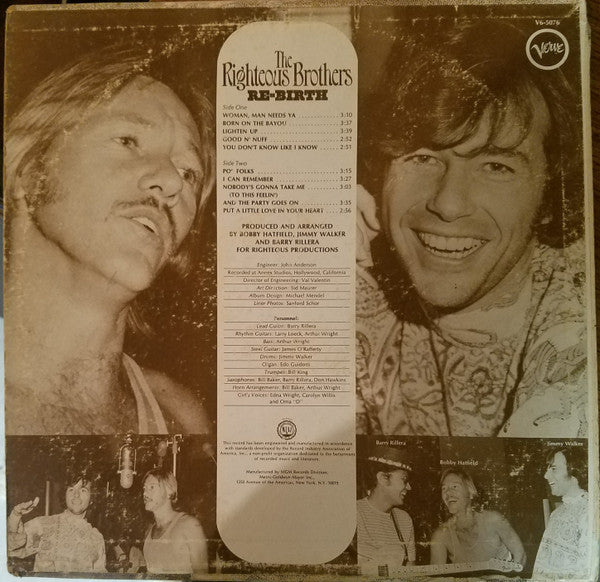 Righteous Brothers - Re-Birth (VG+) (Vinyl LP)
