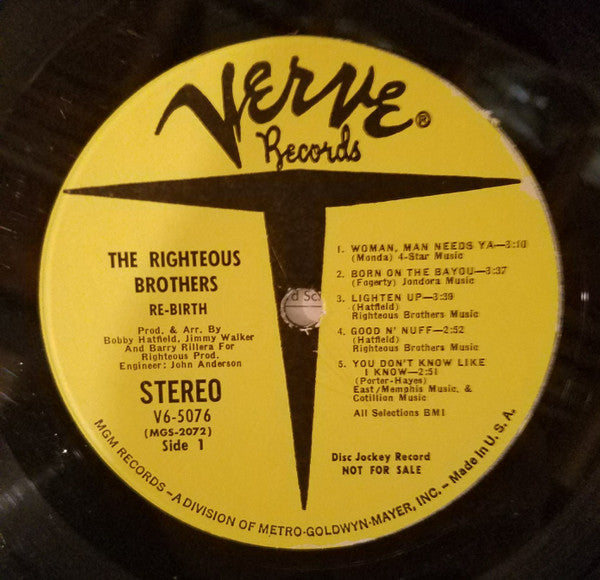 Righteous Brothers - Re-Birth (VG+) (Vinyl LP)