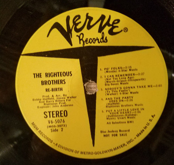 Righteous Brothers - Re-Birth (VG+) (Vinyl LP)