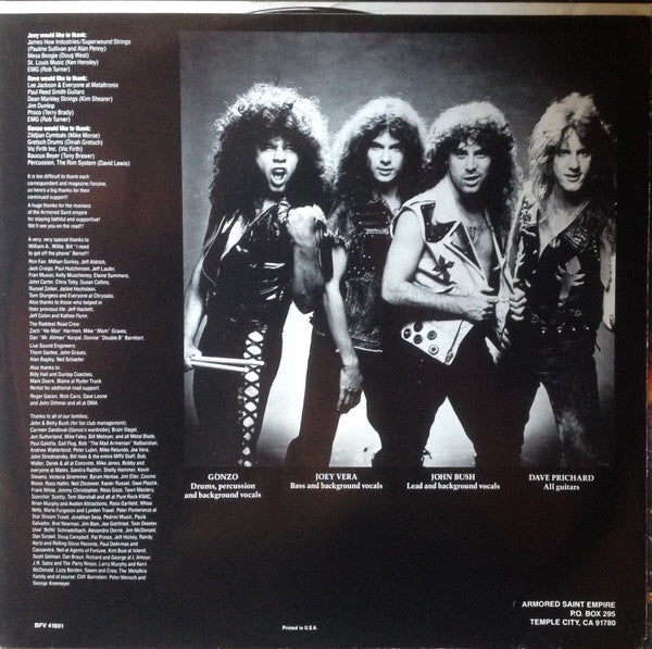 Armored Saint - Raising Fear (Vinyl, VG+) (Vinyl LP)