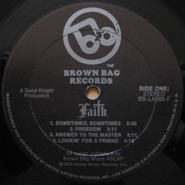 Faith  - Faith (VG+) (Vinyl LP)
