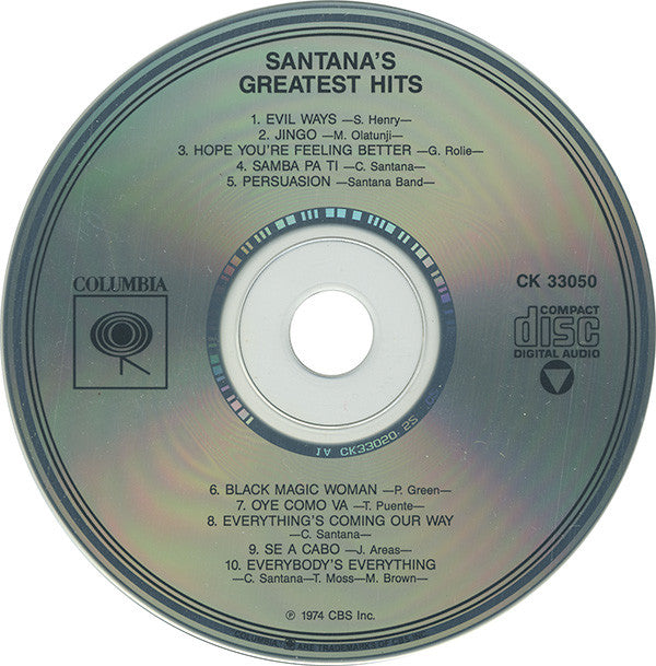 Santana - Santana's Greatest Hits (CD, VG) (Vinyl LP)
