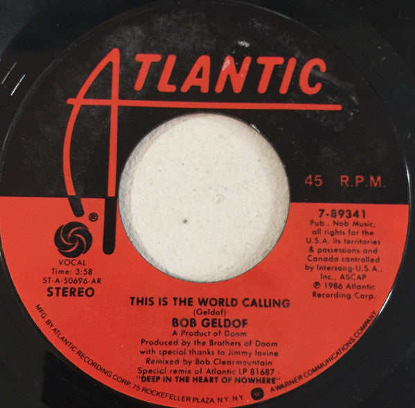 Geldof, Bob - This Is The World Calling (VG+) (Vinyl LP)