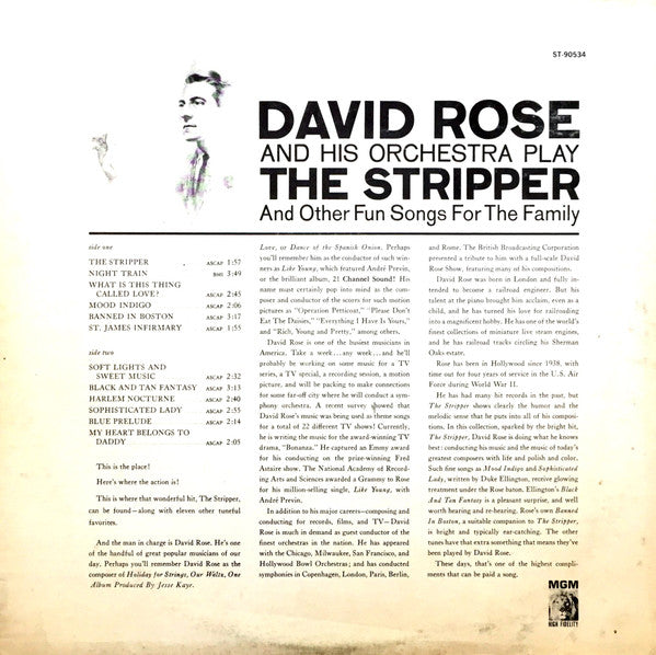Rose, David And His Orchestra - The Stripper And Other Fun Songs For The Family (VG) (Vinyl LP)