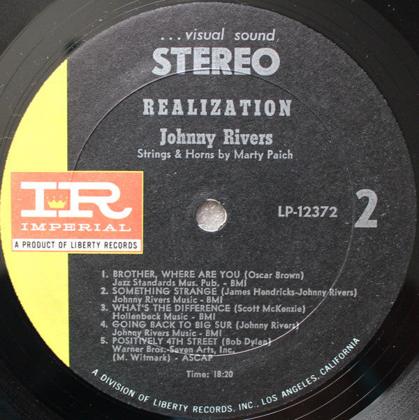 Rivers, Johnny - Realization (VG+) (Vinyl LP)