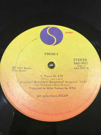 Focus  - Focus 3 (VG) (Vinyl LP)