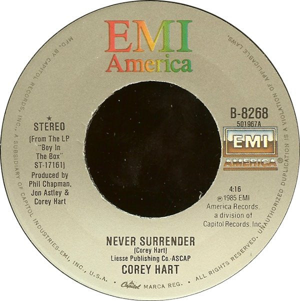 Hart, Corey - Never Surrender (VG) (Vinyl LP)