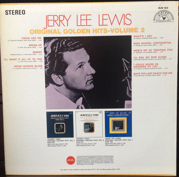 Lewis, Jerry Lee - Original Golden Hits - Volume 2 (M) (Vinyl LP)