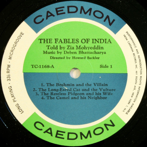 Mohyeddin, Zia with Deben Bhattacharya - The Fables Of India (Vinyl, VG+) (Vinyl LP)