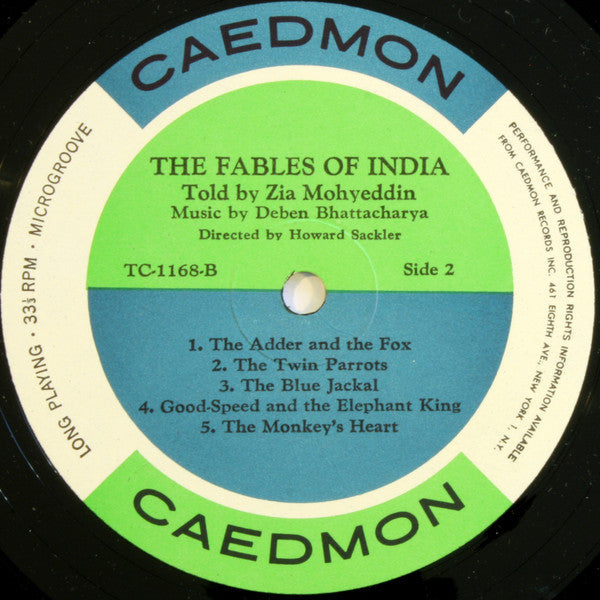 Mohyeddin, Zia with Deben Bhattacharya - The Fables Of India (Vinyl, VG+) (Vinyl LP)
