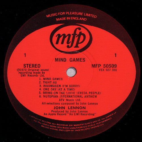 Lennon, John - Mind Games (Vinyl, VG+) (Vinyl LP)